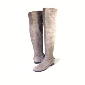 The Seller Boots Over the Knee Taupe Suede Italian Made Boots Womens size 9